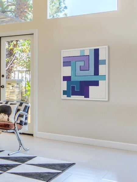 "Connected" Framed Painting Print, 32"x32"