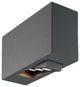 Oscar 3-Light LED Outdoor Wall Mount Graphite Grey Finish