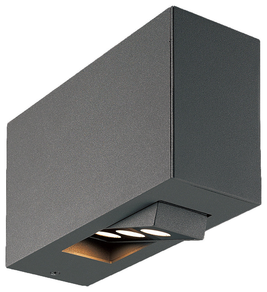 Oscar 3-Light LED Outdoor Wall Mount Graphite Grey Finish