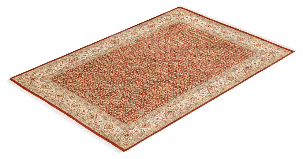 Mogul, One-of-a-Kind Hand-Knotted Area Rug Orange, 5' 8" x 8' 5"