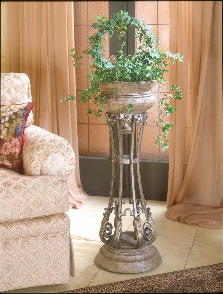 Butler Budapest Metal & Stone Pedestal Planter