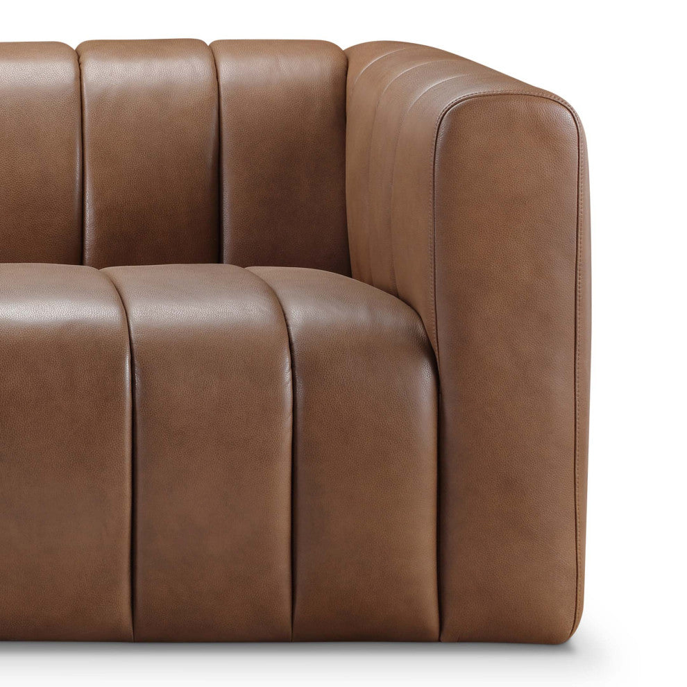 Lucas 100% Top Grain Leather Sofa, Camel