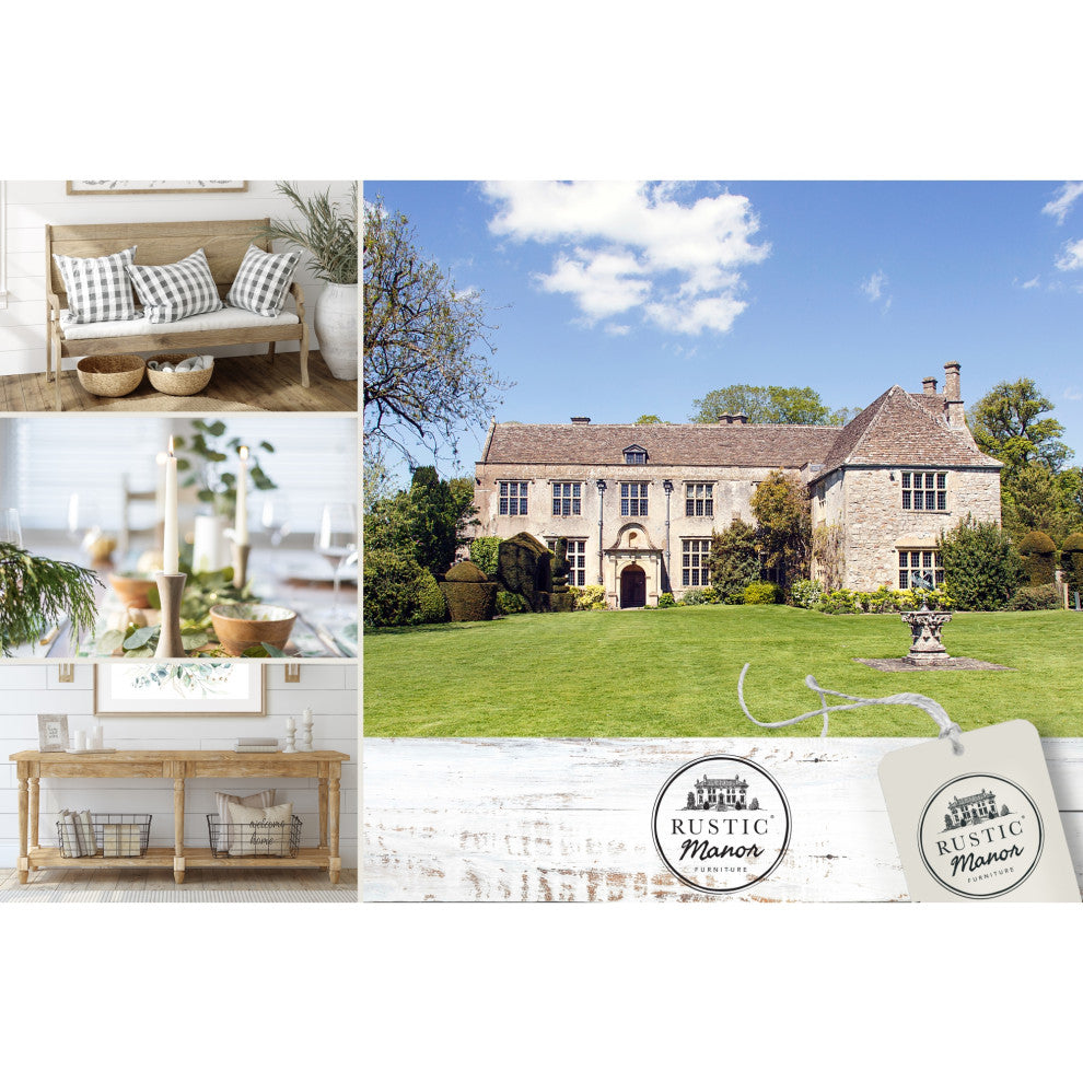 Rustic Manor Gian Armchair Upholstered, Gray and Gray Linen