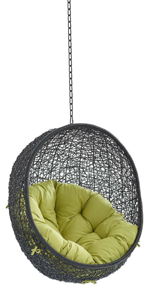 Encase Swing Outdoor Patio Lounge Chair Without Stand - Black Peridot
