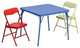 Kids Colorful 3 Piece Folding Table and Chair Set