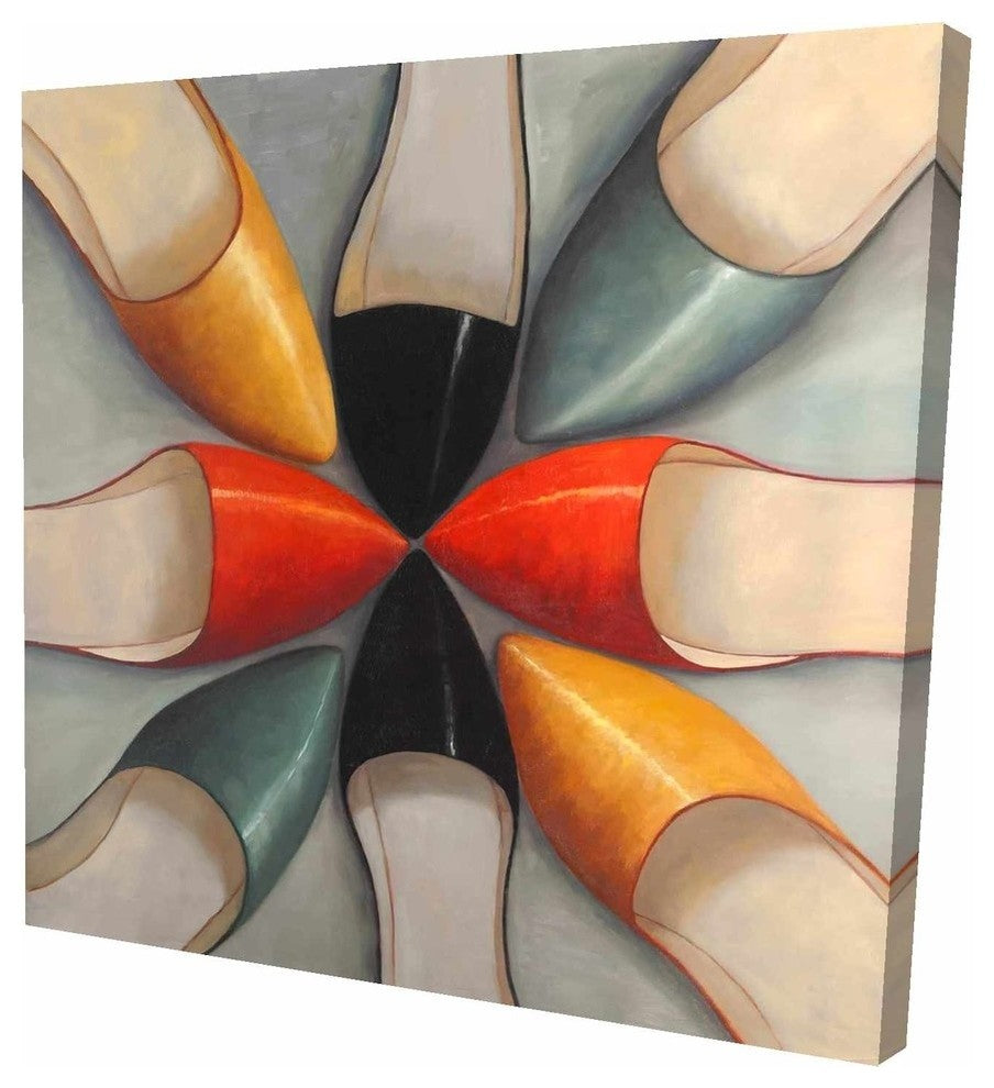 Women's Ballerina Shoes Style, Fine Art Gallery Wrapped Canvas, 24"x24"