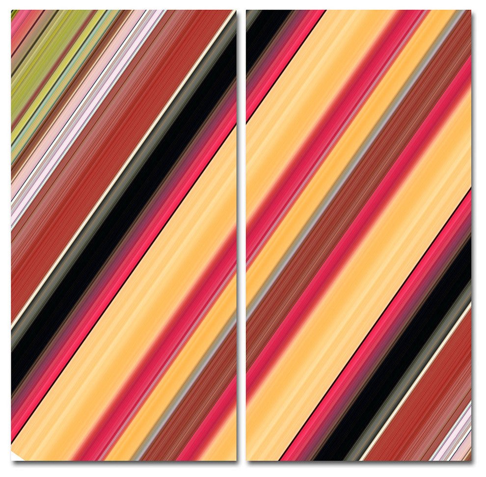 Geometric Study VIII Canvas Wall Art 2-Piece Set