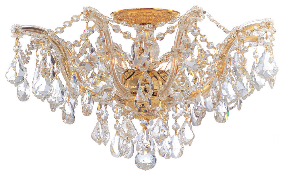 Crystorama Lighting Group 4437-CL-MWP Maria Theresa 5 Light 19"W - Gold