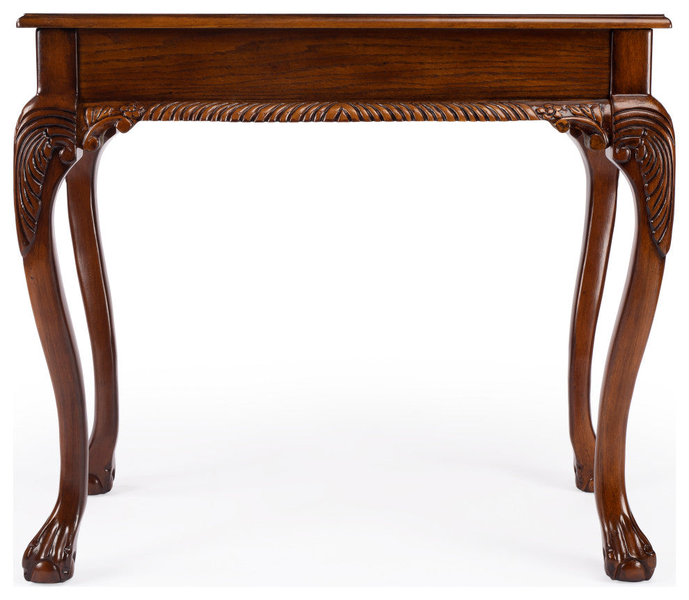 Dupree 33" Wood Writing Desk, Medium Brown