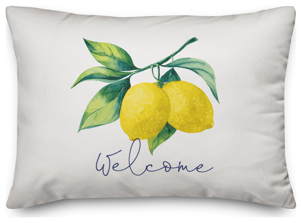Lemon Welcome 14x20 Spun Poly Pillow