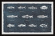 "Deep-Sea Fishes in Blue" Framed Painting Print, 36x24