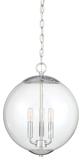 3-Light Pendant, Chrome