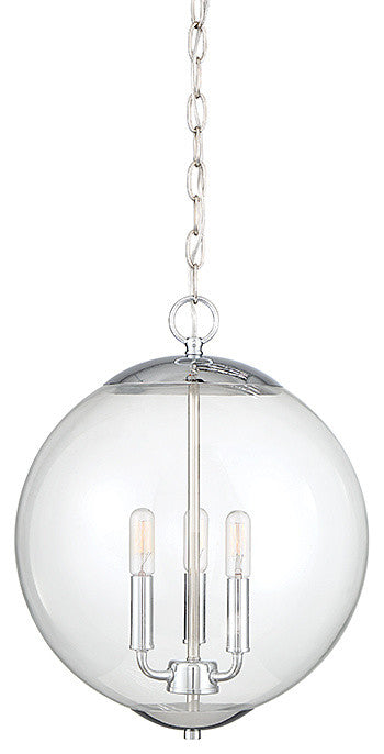 3-Light Pendant, Chrome