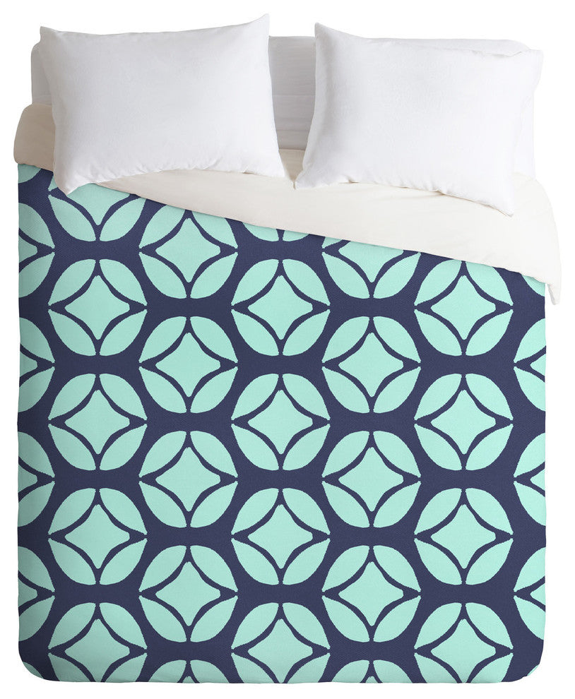 Deny Designs Allyson Johnson Bohemian Mod Blue Duvet Cover Set