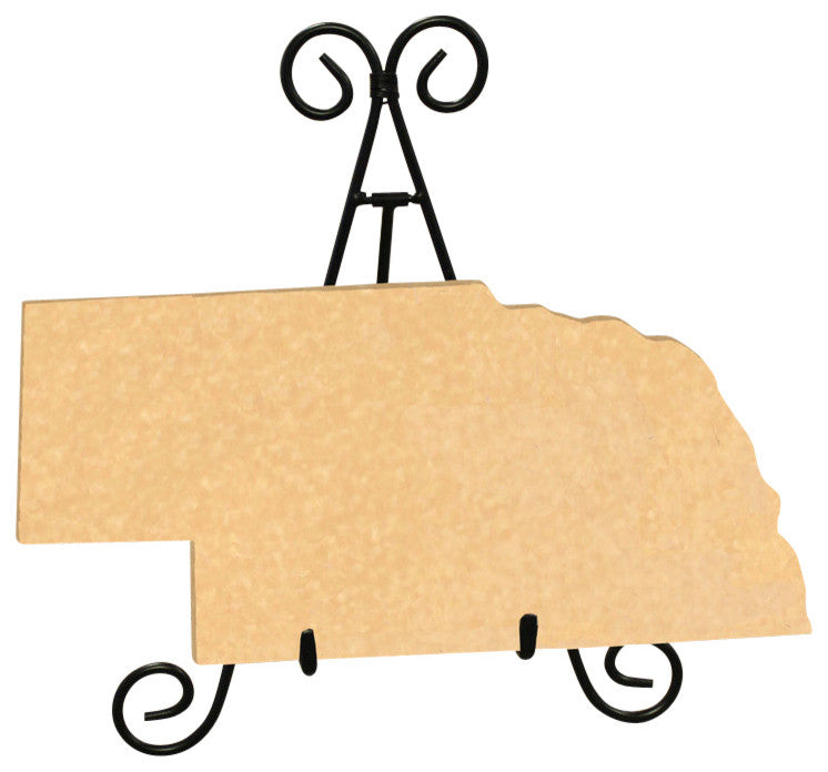 State Shaped Cutting Boards, Natural Bamboo, Nebraska