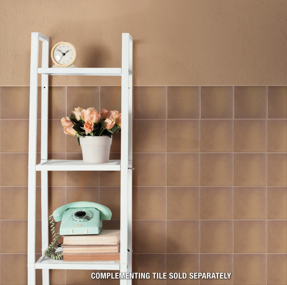 Quarry Bullnose Flame Brown Ceramic Wall Tile