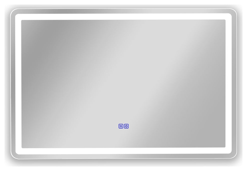Luminosity Back Lit Rectangular Touchscreen Led Mirror, 36" Wide