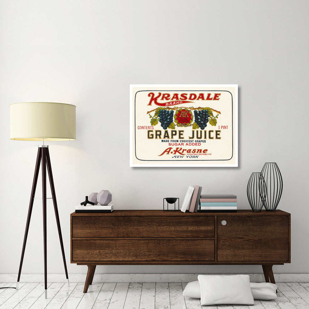 "Kransdale Brand Grape Juice" Digital Paper Print by Retrolabel, 42"x32"