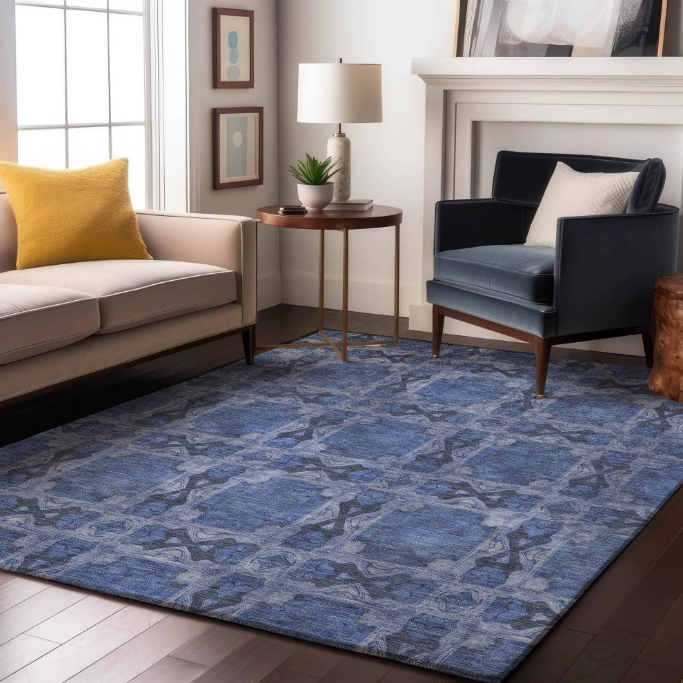 Premium Machine Washable Mayfield AMF564 Denim 2'6" x 3'10" Rug