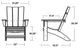 Polywood Modern Curveback Adirondack Chair, Sand