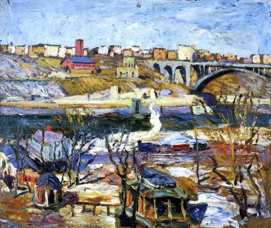 Ernest Lawson Washington Bridge, 20"x25" Gallery Wrapped Canvas Print