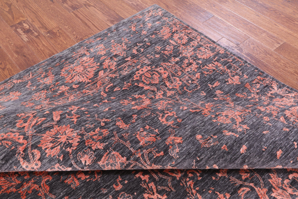 Persian Hand Knotted Wool & Silk Rug 8' 11" X 11' 11" - Q15751