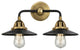 Innovations 288-2W-BAB-M6-BK-LED 2-Light Bath Vanity Light, Black Antique Brass