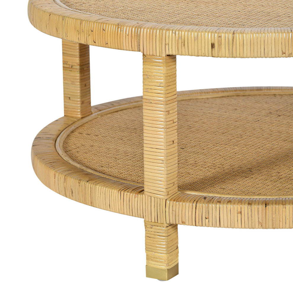 Amara Rattan Coffee Table, Natural