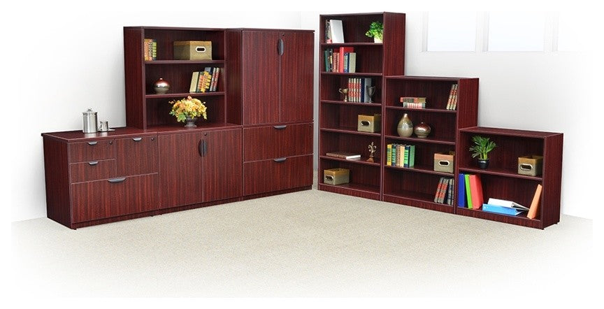 Legacy 35" Stackable Storage Cabinet, Mahogany