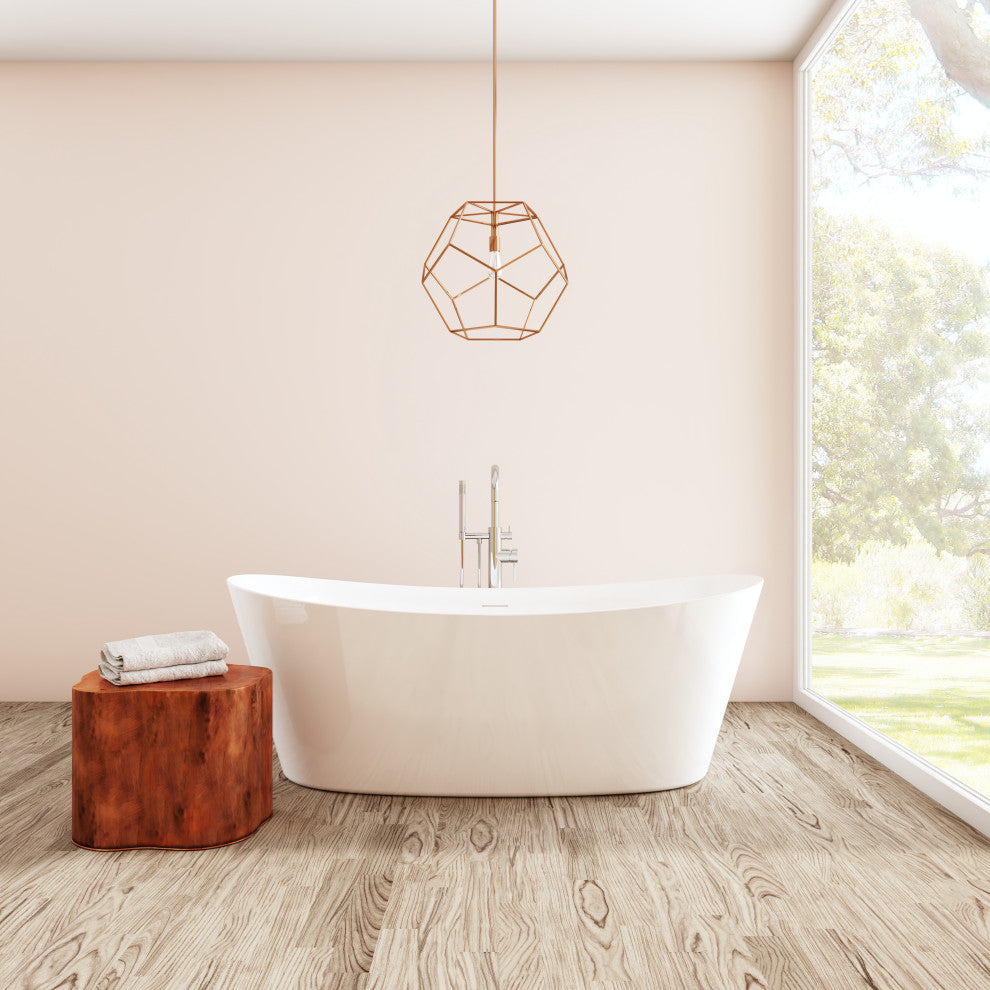 Perlato Volos 71" Freestanding Soaking Tub, White