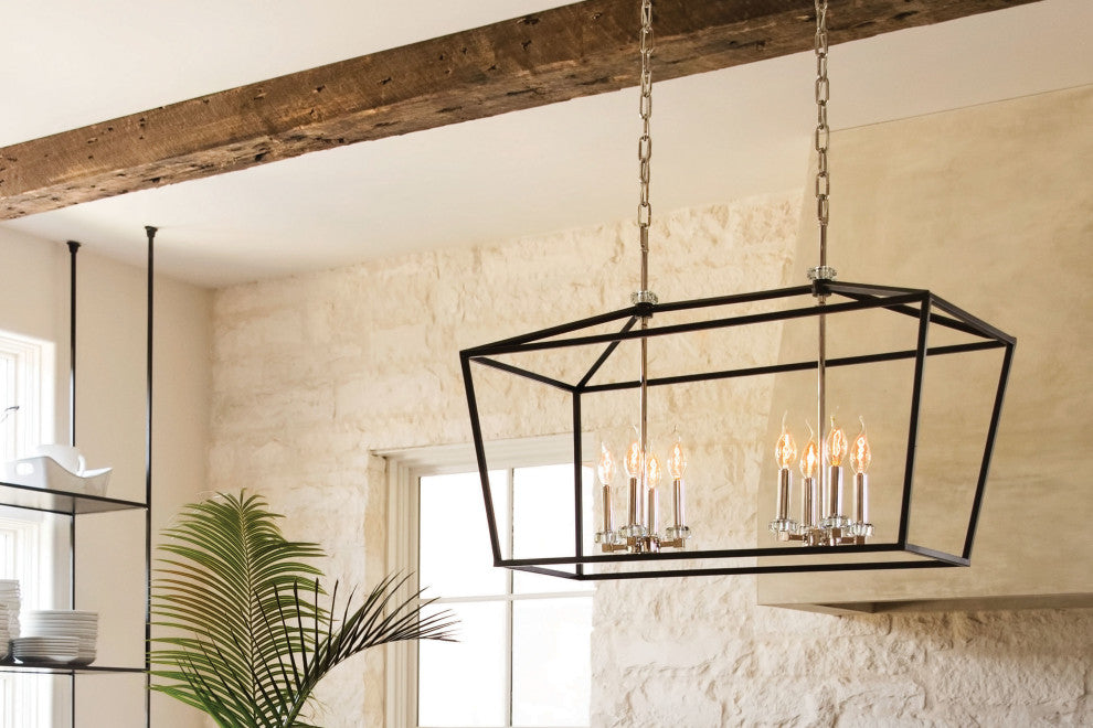 Hinkley Lighting 8-Light Stinson Linear Chandelier, Black