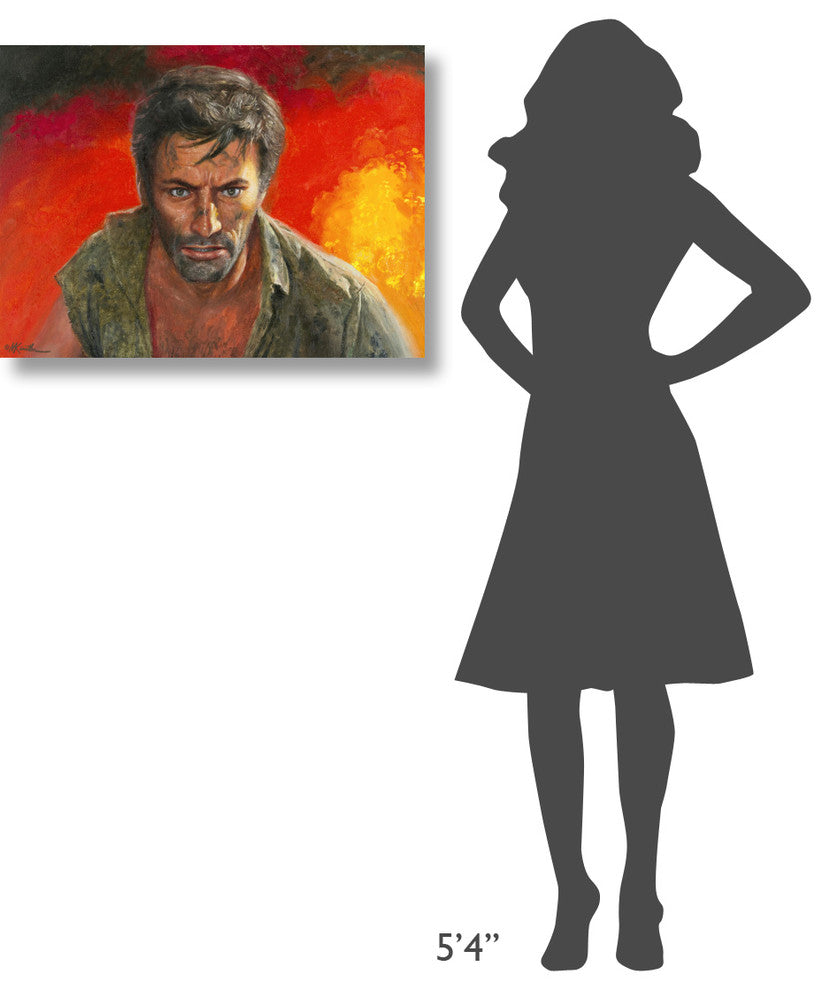 "Surviving the Blast" Stretched Canvas Giclee by Mort Kunstler, 30x22"