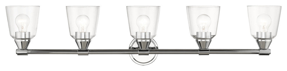 Catania 5-Light Polished Chrome Large Vanity Sconce