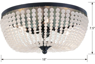 Crystorama 605-MK, 4-Light Ceiling Mount, Matte Black