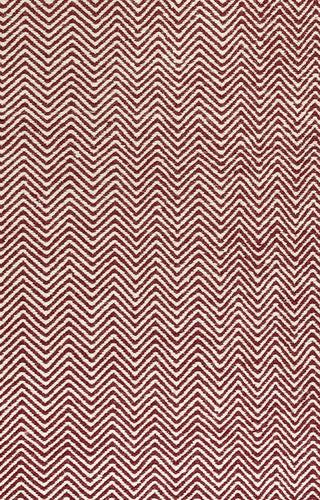 Rizzy Home Twist TW2967 Burgundy Chevron Area Rug, Rectangular 8'x10'
