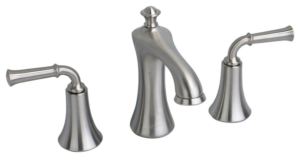 Eviva Oceanbreeze Widespread, 2 Handles Bathroom Faucet, Brushed Nickel