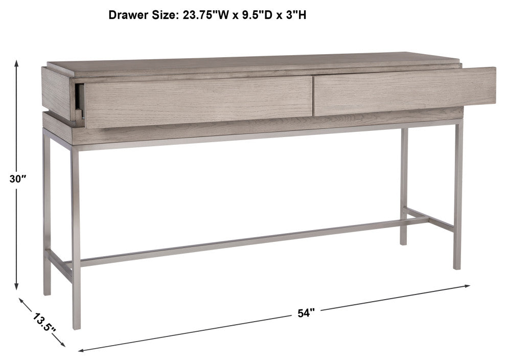 Uttermost Kamala Gray Oak Console Table