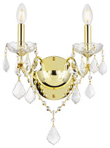 Elegant Lighting V2015W2/RC St. Francis 2 Light 15" Tall Wall - Gold