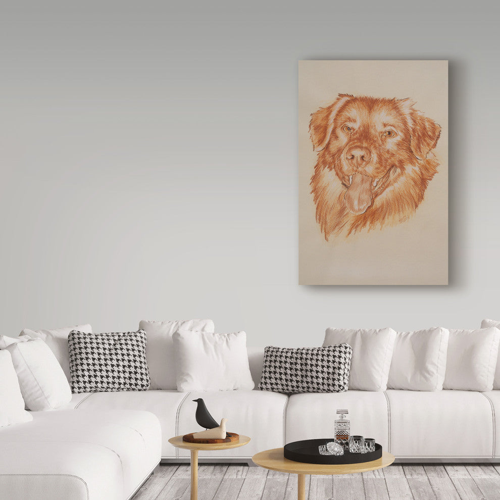 "Golden Retriever" by Barbara Keith, Canvas Art