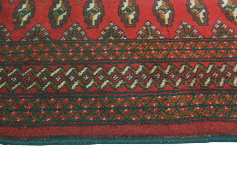 Fine Vintage Distressed Melinda Red/Charcoal Rug, 4'2x6'5