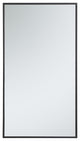 Elegant Decor Eternity 36" x 20" Contemporary Metal Frame Mirror in Black