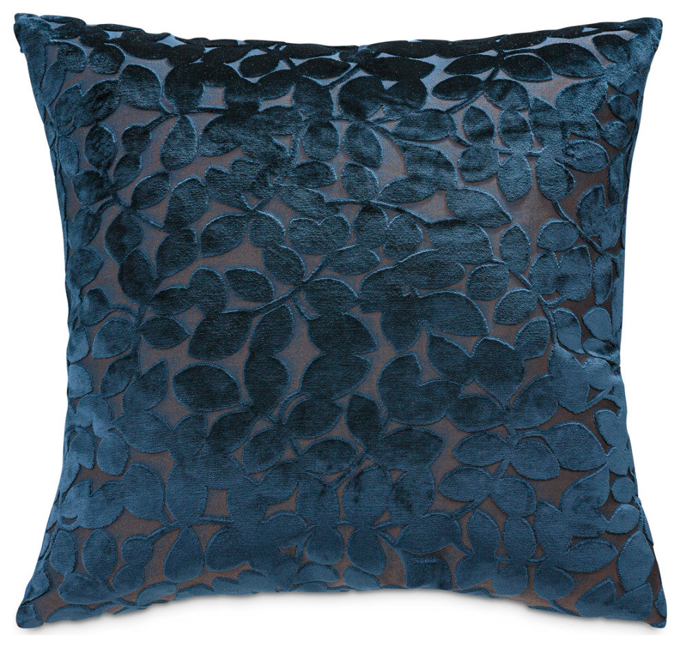 Blue My Mind Larkin 19" Square Velvet Pillow, Set of 2, Sapphire