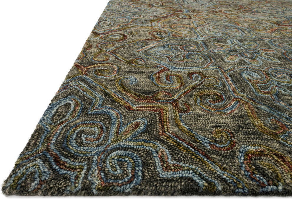 Victoria Area Rug, Charcoal/Multi, 3'6"x5'6"