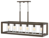 Hinkley Rhodes Medium Six Light Linear, Warm Bronze