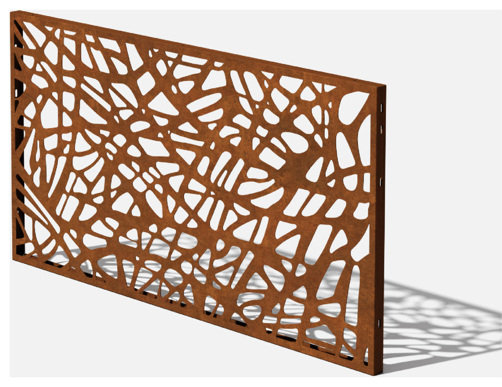 Alta Corten Steel Decorative Screen Panel, Web