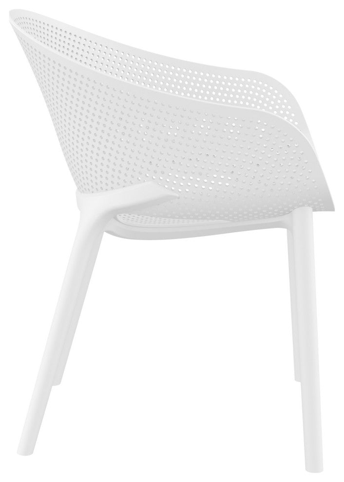 Sky Pro Stacking Dining Chair White Set of 2