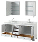 Wyndham WCS202080DWHCMUNSMED Double Vanity In White With Medicine Cabinets