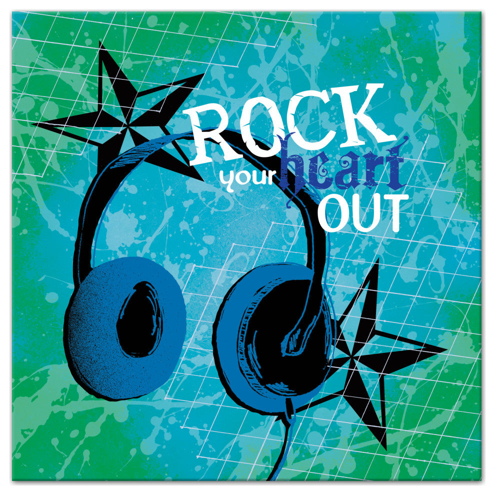 Rock Your Heart Out 24x24 Canvas Wall Art