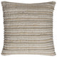 Ivory Beige Nubby Texture Bands Throw Pillow