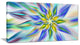 Dancing Blue Fractal Flower, Floral Canvas Art Print, 40x20